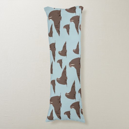 Cute Walrus Pattern Lichaamskussen (Voorkant Verticaal)