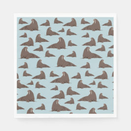 Cute Walrus Pattern Servet
