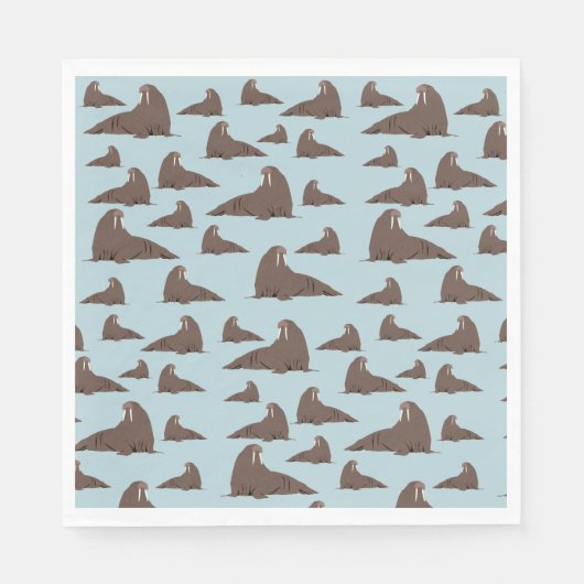 Cute Walrus Pattern Servet (Voorkant)