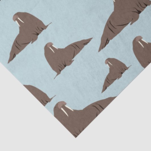 Cute Walrus Pattern Tissuepapier (Detail)