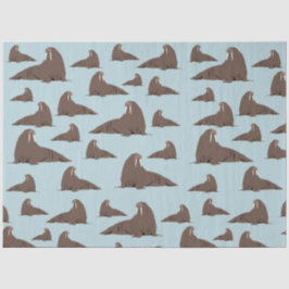 Cute Walrus Pattern Tissuepapier