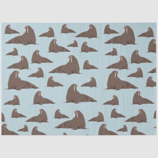 Cute Walrus Pattern Tissuepapier (Voorkant)
