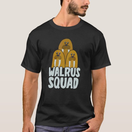 Cute Walrus Squad Teams for Ocean Walrus T-shirt (Voorkant)