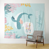 Cute Walvis Baby Shower Tapijt Wandkleed (In Situ (horizontaal))
