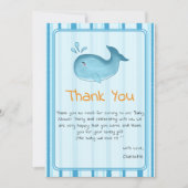 Cute walvis babyshower bedankkaart (Voorkant)