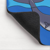 Cute walvis en kalf cartoon muismat (Hoek)