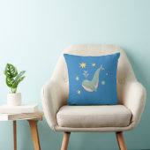 Cute Walvis met Sterren Worpkussen Kussen (Stoel)