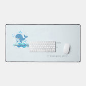 Cute walvisbureaumat met Today's Tide-checklist Bureaumat (Keyboard & Muis)