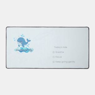Cute walvisbureaumat met Today's Tide-checklist Bureaumat