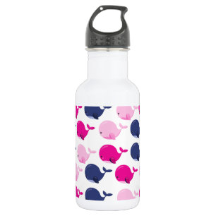 Cute Walvissen, Patroon Van Walvissen, Zee Dieren Waterfles