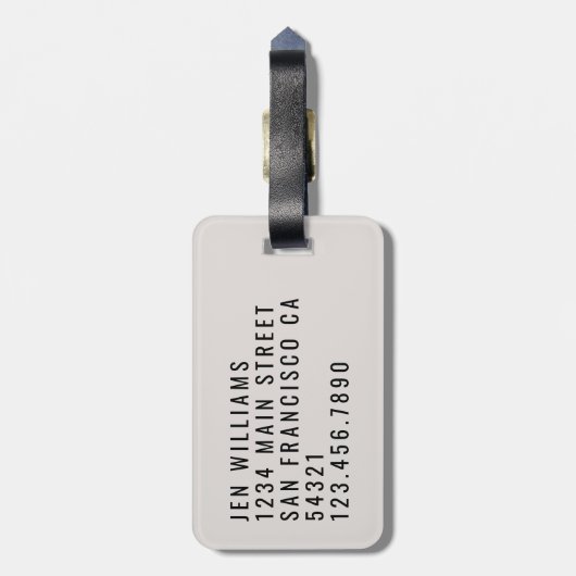 Cute Wanderlust Plane Travel Pink Grey Bagagelabel (Achterkant verticaal)