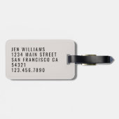 Cute Wanderlust Plane Travel Pink Grey Bagagelabel (Achterkant horizontaal)