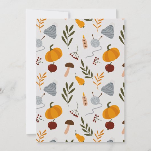 Cute Warm Cozy Autumn Essential Vow Renewal Invite Bedankkaart (Achterkant)