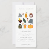 Cute Warm Cozy Autumn Essential Wedding Invite Bedankkaart (Voorkant)