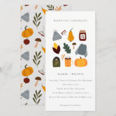 Cute Warm Cozy Autumn Essential Wedding Invite Bedankkaart (Voorkant / Achterkant)