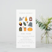 Cute Warm Cozy Autumn Essential Wedding Invite Bedankkaart (Staand voorkant)