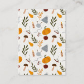 Cute Warm Cozy Autumn Essential Wedding Website Informatiekaartje (Achterkant)