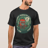 Cute Warrior Cherry Tomato Japanese Theme T-shirt (Voorkant)