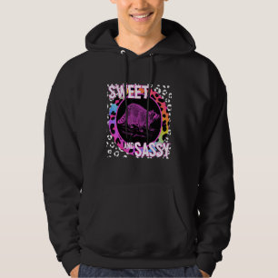 Cute Wasbeer 90s Nostalgie Regenboog Luipaardprint Hoodie
