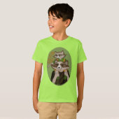 Cute Wasbeer Avontuur Wacht Herdenkings T-shirt (Voorkant volledig)