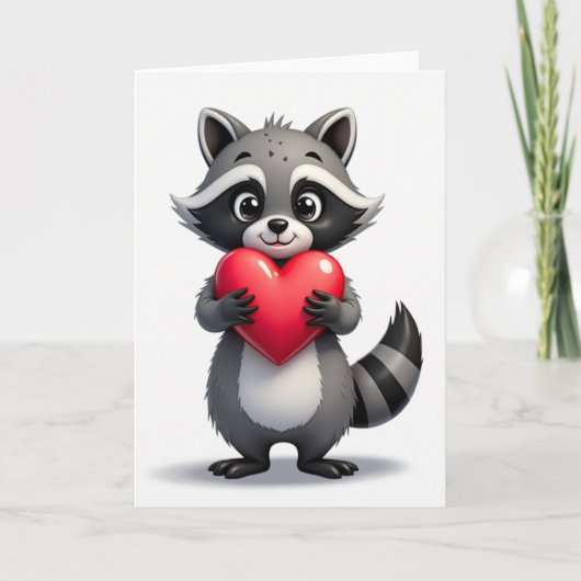 Cute Wasbeer Hart Kaart (Voorkant)