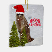 Cute Wasbeer Kerstboom Ornament (Rechts)