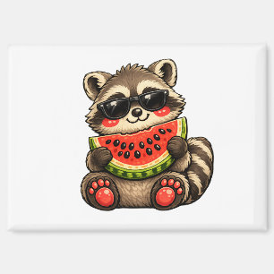 Cute Wasbeer met Watermeloen Magneet