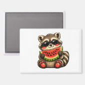 Cute Wasbeer met Watermeloen Magneet (Voorkant / Achterkant)