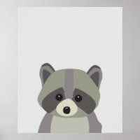 Cute Wasbeer Neutrale Kinderkamer Kunst