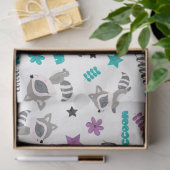 Cute Wasbeerpatroon Tissuepapier (Geschenk)