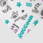 Cute Wasbeerpatroon Tissuepapier (Detail)
