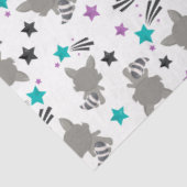 Cute Wasbeerpatroon Tissuepapier (Detail)