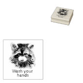 Cute Washroom veegt je handen af. Rubberstempel (Gestempeld)