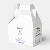 Cute wasmachine cartoon illustratie bedankdoosjes (Achterkant)