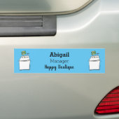 Cute wasmachine cartoon illustratie bumpersticker (Op auto)