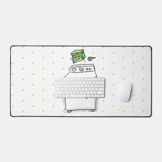 Cute wasmachine cartoon illustratie bureaumat (Keyboard & Muis)