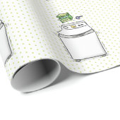 Cute wasmachine cartoon illustratie cadeaupapier (Rol Hoek)
