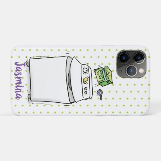 Cute wasmachine cartoon illustratie Case-Mate iPhone case (Achterkant (horizontaal))