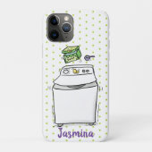 Cute wasmachine cartoon illustratie Case-Mate iPhone case (Achterkant)