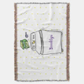 Cute wasmachine cartoon illustratie deken (Voorkant Verticaal)