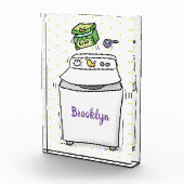 Cute wasmachine cartoon illustratie fotoblokken (Rechts)