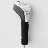 Cute wasmachine cartoon illustratie golfheadcover (Schuin)