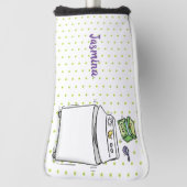 Cute wasmachine cartoon illustratie golfheadcover (Draai 90)