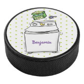 Cute wasmachine cartoon illustratie hockey puck (3/4)