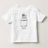 Cute wasmachine cartoon illustratie kinder shirts (Voorkant)