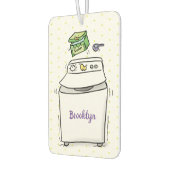 Cute wasmachine cartoon illustratie luchtverfrisser (Links)