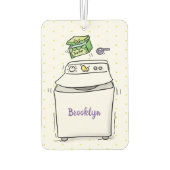 Cute wasmachine cartoon illustratie luchtverfrisser (Achterkant)