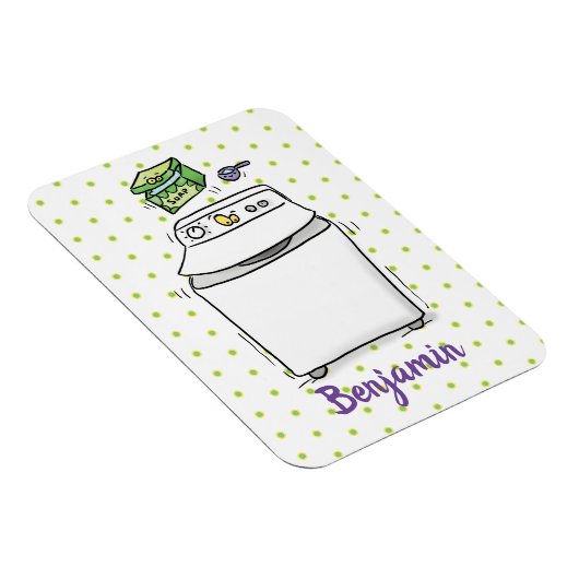 Cute wasmachine cartoon illustratie magneet (Rechterzijde)