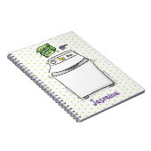 Cute wasmachine cartoon illustratie notitieboek (Rechterzijde)