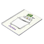 Cute wasmachine cartoon illustratie notitieboek (Linkerzijde)